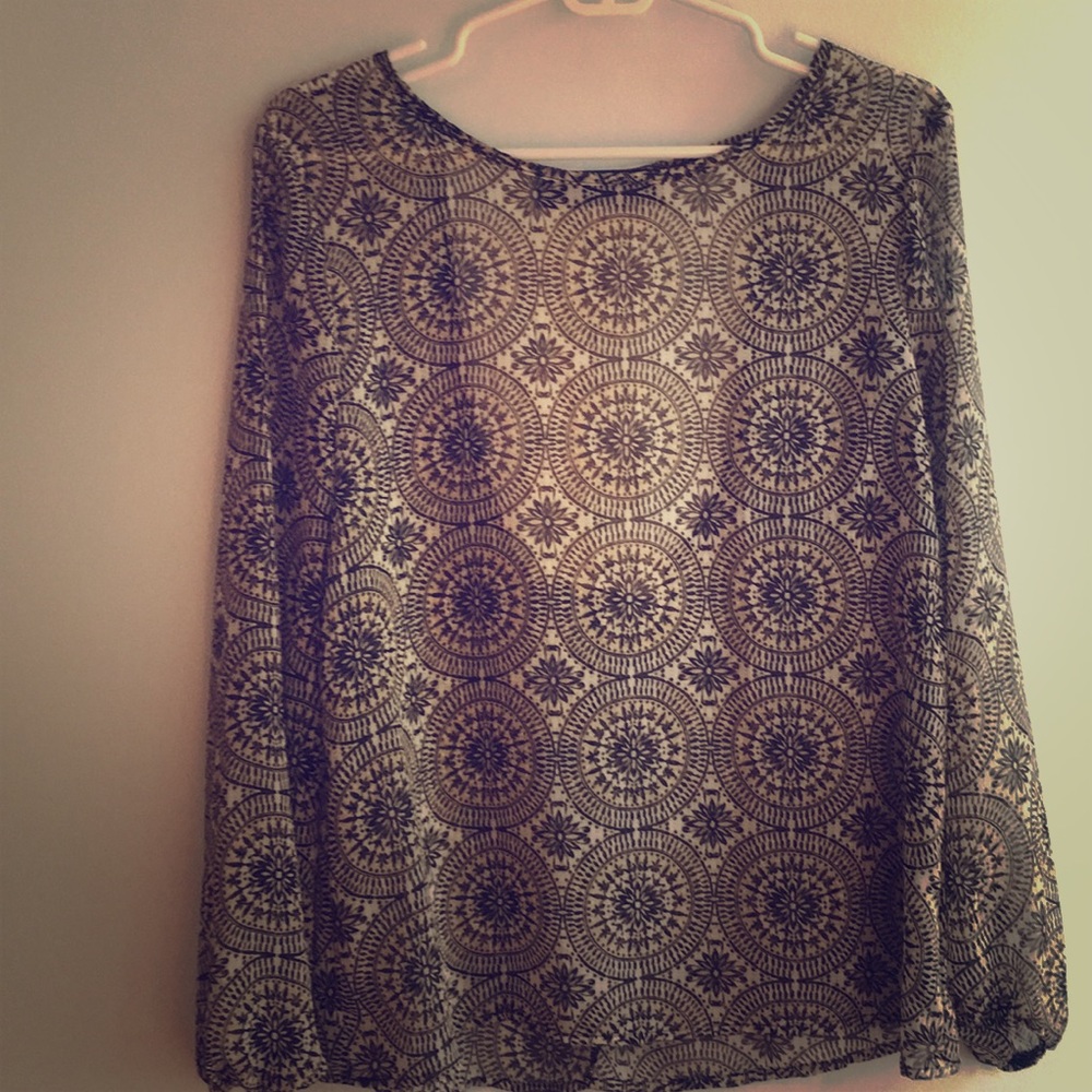Black and Tan patterned shirt